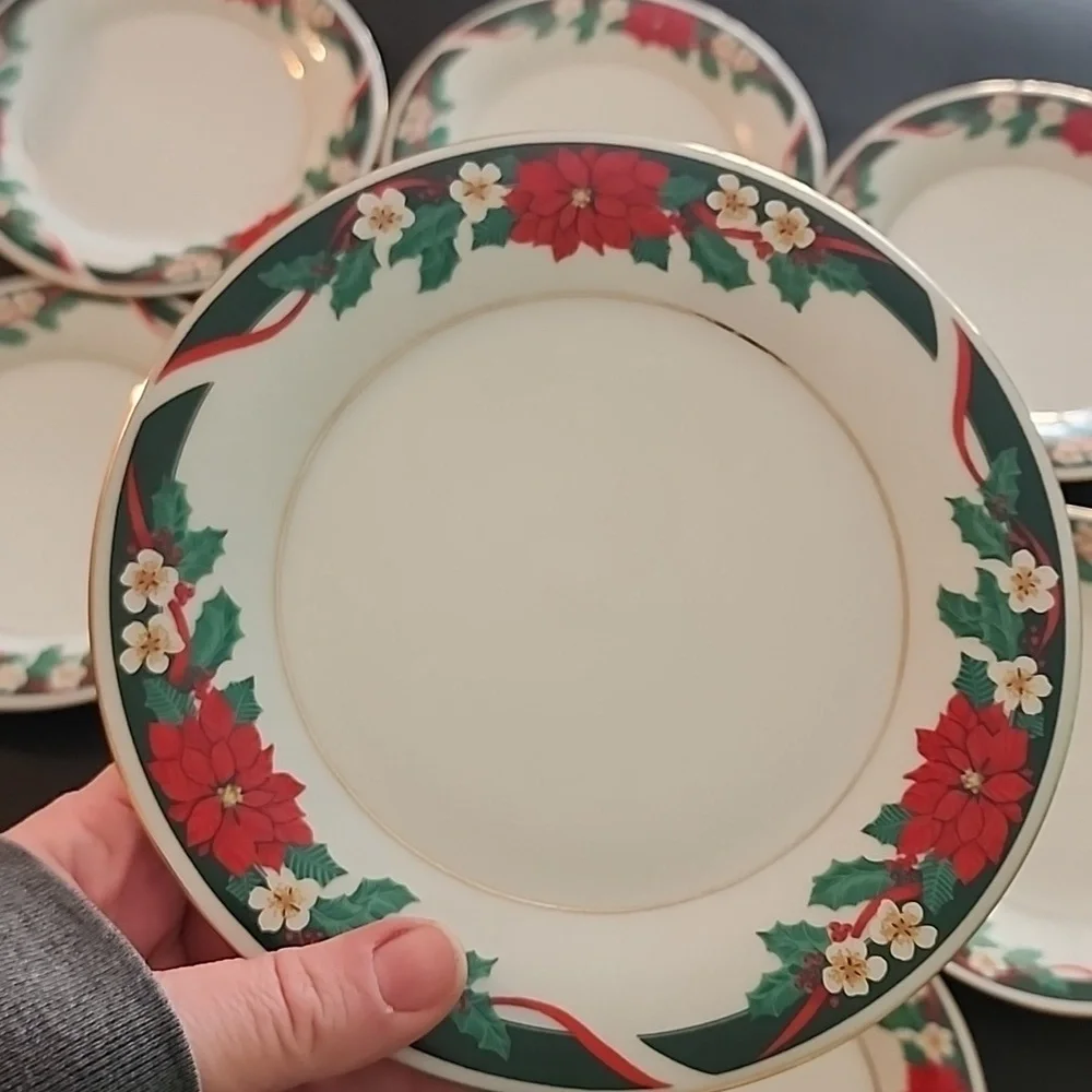 Tienshan Festive Floral Small Dinner Plates Set Of 4